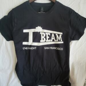 The I Beam clube t shirt Ladies Large  Black